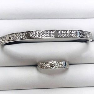🎁Pavé Cubic Zirconia Silver Ring/Bracelet,NWT